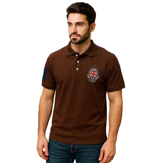 CLOSETEDGE BROWN LONDON COURAGE POLO SHIRT