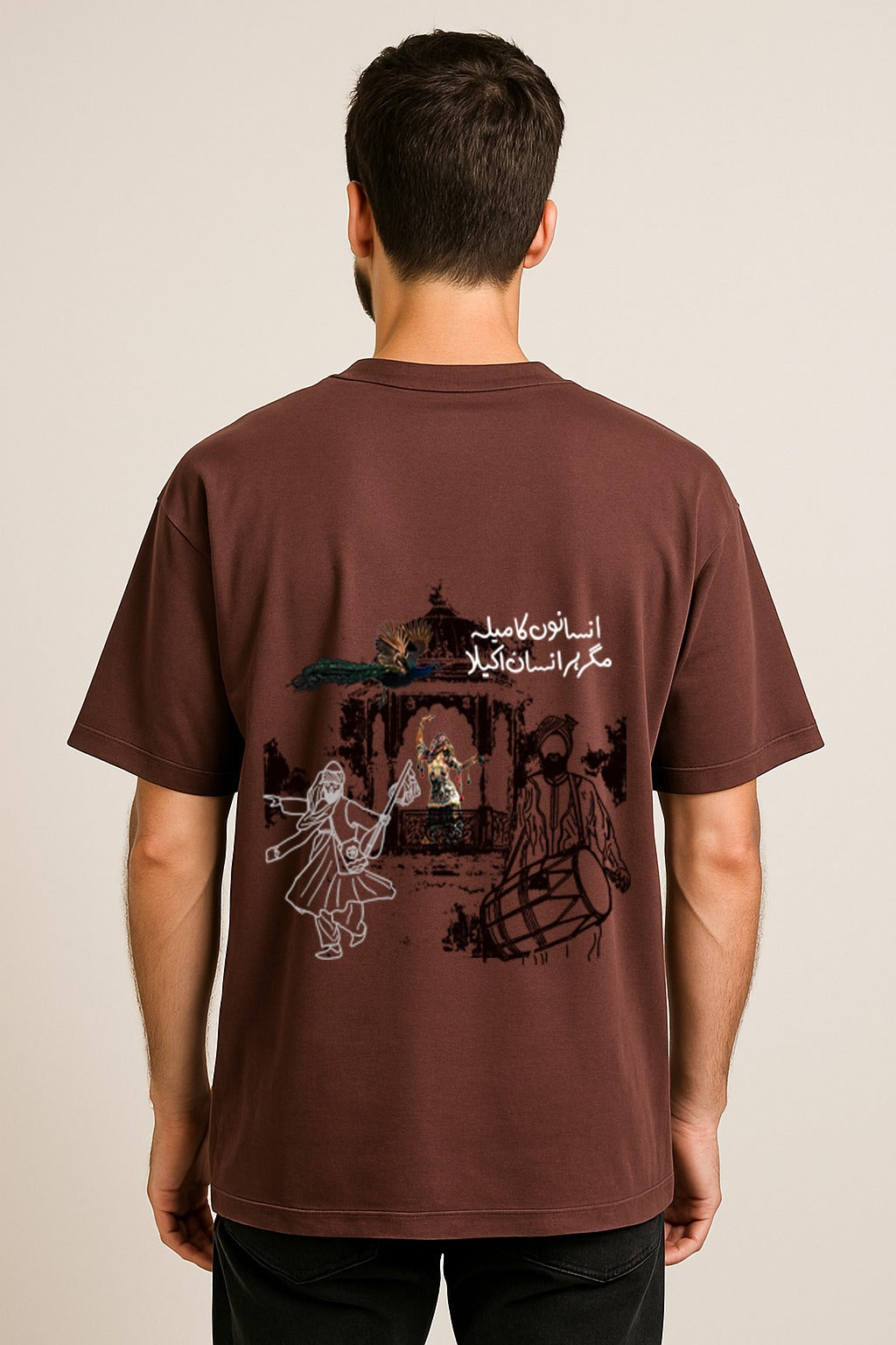 INSAAN K MELA MAGAR HAR INSAAN AKELA OVERSIZED TSHIRTS