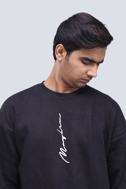 NEVER EXPLAIN BLACK OVERSIZED SWEATSHIRT