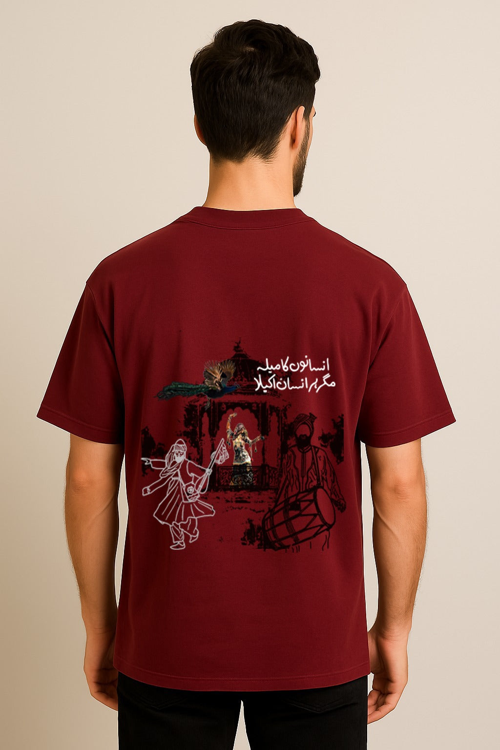 INSAAN K MELA MAGAR HAR INSAAN AKELA OVERSIZED TSHIRTS