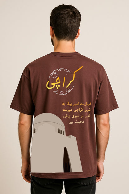 KARACHI CALIGRAPHY OVERSIZED TSHIRT