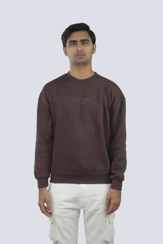 THE BOSTON  BROWN OVERSIZED SWEATSHIRT