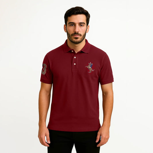 CLOSETEDGE MAHROON HORSE POLO SHIRT