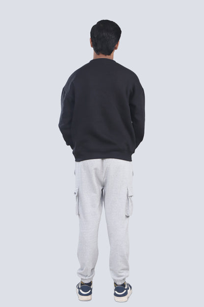 BLACK OVERSIZED SWEATSHIRT