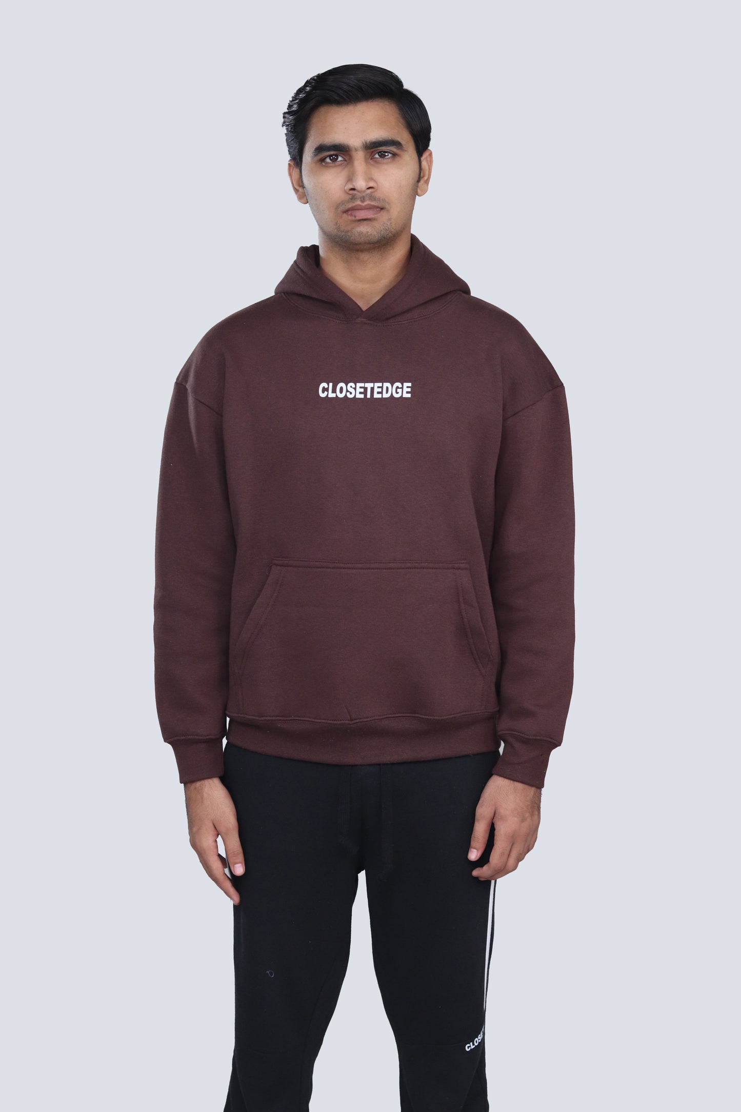 TECHNOLOGY OVERSIZED BROWN HOODIE