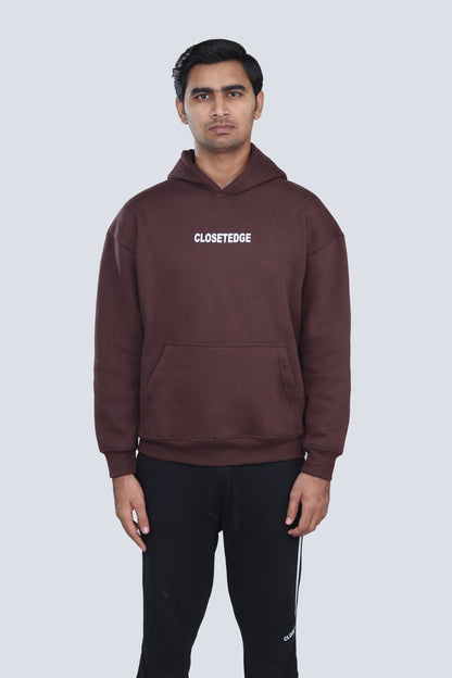 TECHNOLOGY OVERSIZED BROWN HOODIE