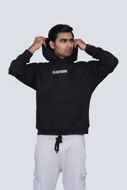 BELIEVE IN YOURSELF ALWAYS POSITIVE BLACK OVERSIZED HOODIE